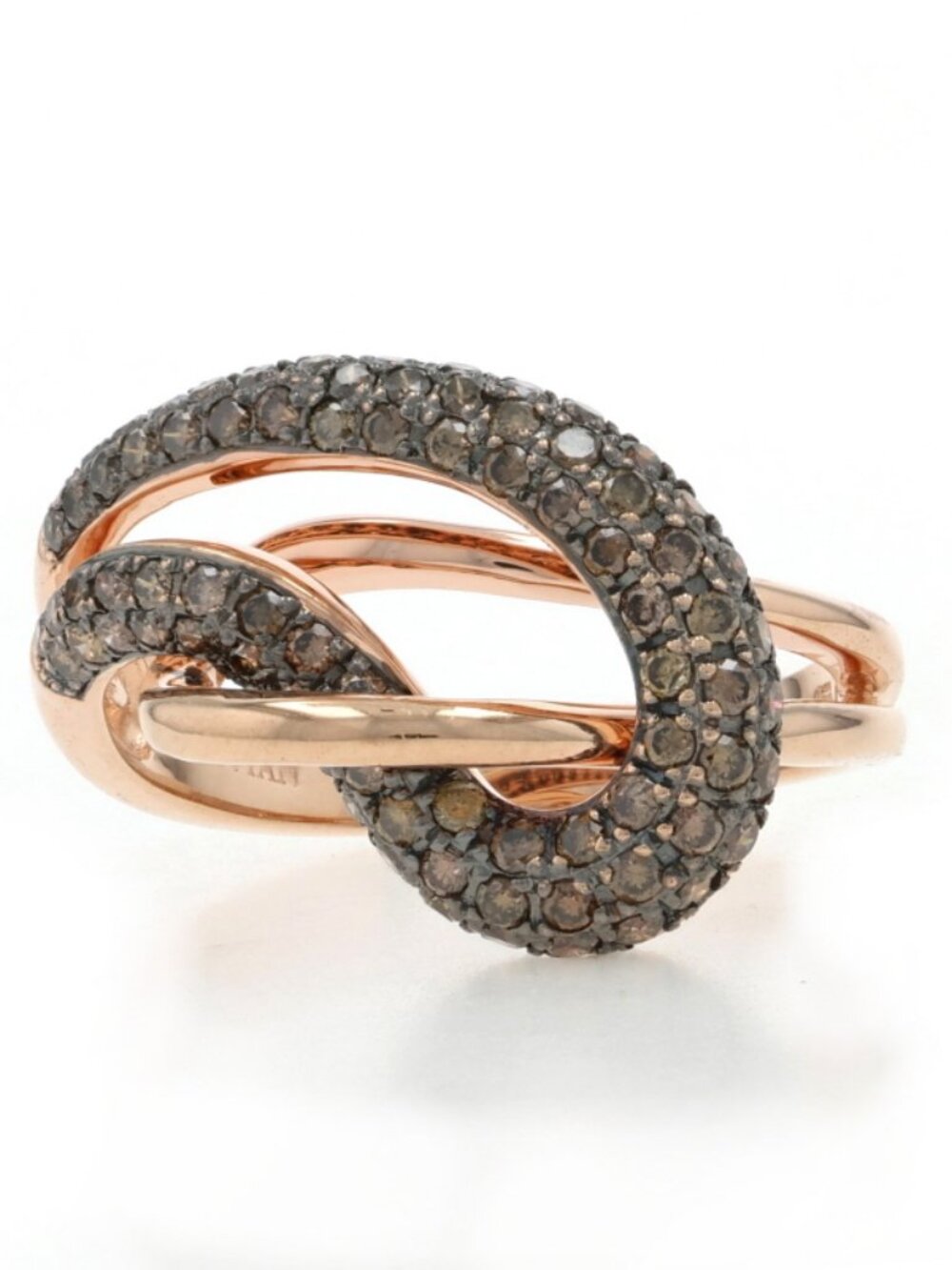 Le Vian Desert Diamond Cluster Band - Rose Gold 14k Rd 1.00ctw Loop Knot Ring